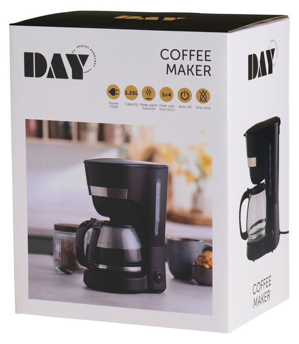 Kaffemaskine 1,25 liter 750 W - DAY